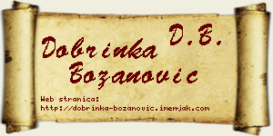 Dobrinka Božanović vizit kartica